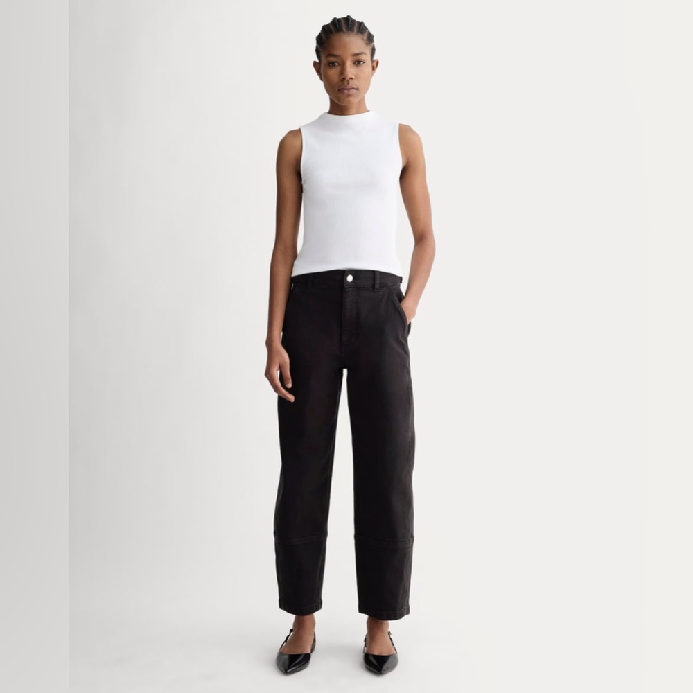 Everlane The Utility Barrel Pant- Black- 0